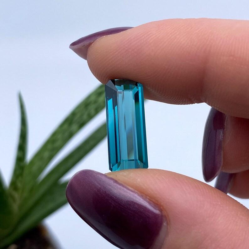 Gemma certificata GFCO 5.83Ct Natural Tourmaline Indicolite Octagon Afghanistan In condizioni Nuovo in vendita a Daugavpils, LV