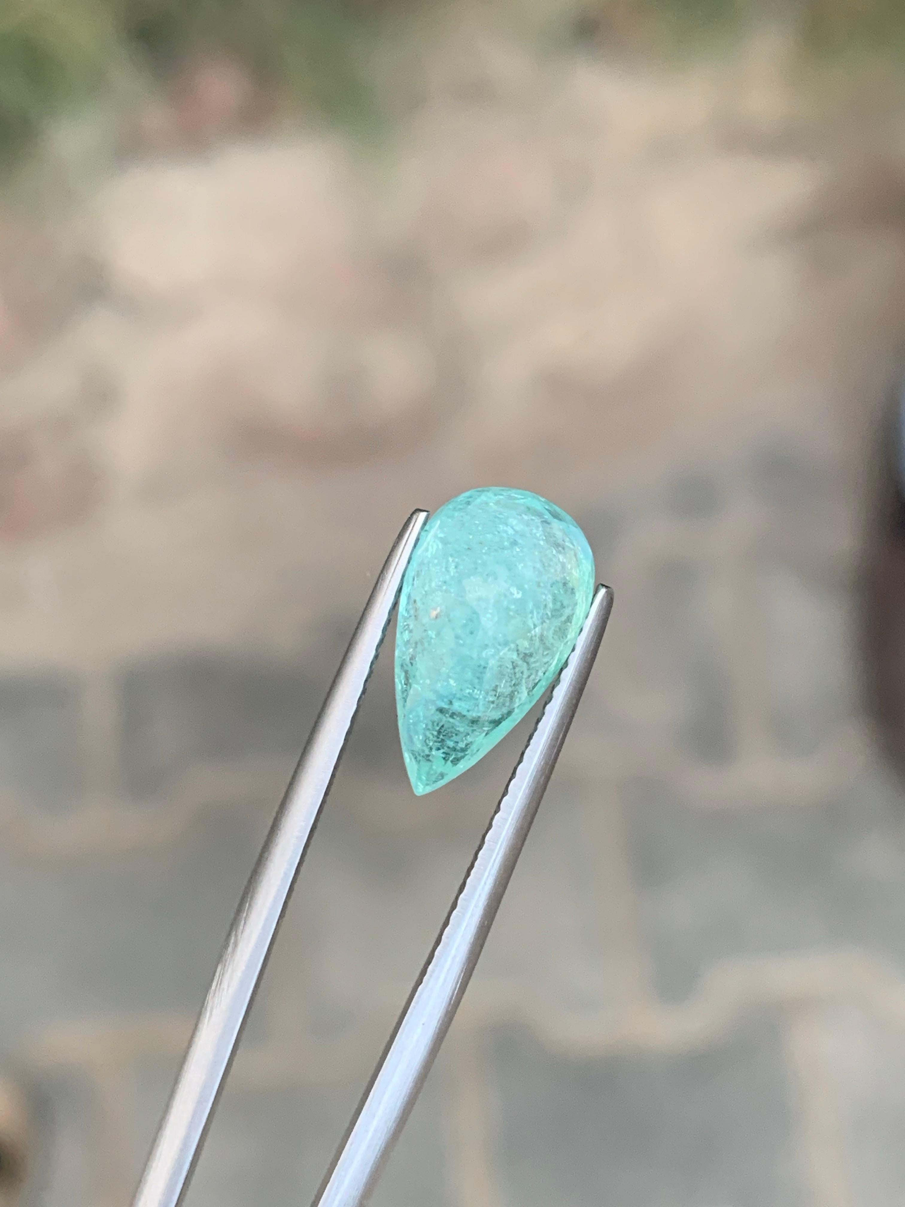 GFCO Certified 6.17 Carat Natural Loose Paraiba Tourmaline Pear Shape Gemstone (pierre précieuse en forme de poire) en vente 5