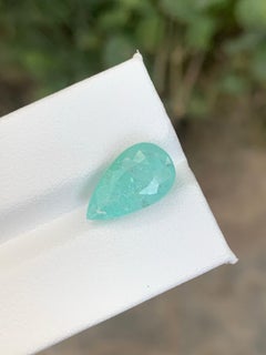 Gemma naturale sfusa a forma di pera di tormalina Paraiba certificata GFCO da 6,17 carati