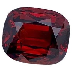 GFCO Certified 6.26ct Natural Pyrope-Almandine Garnet gemstone, Cushion cut.