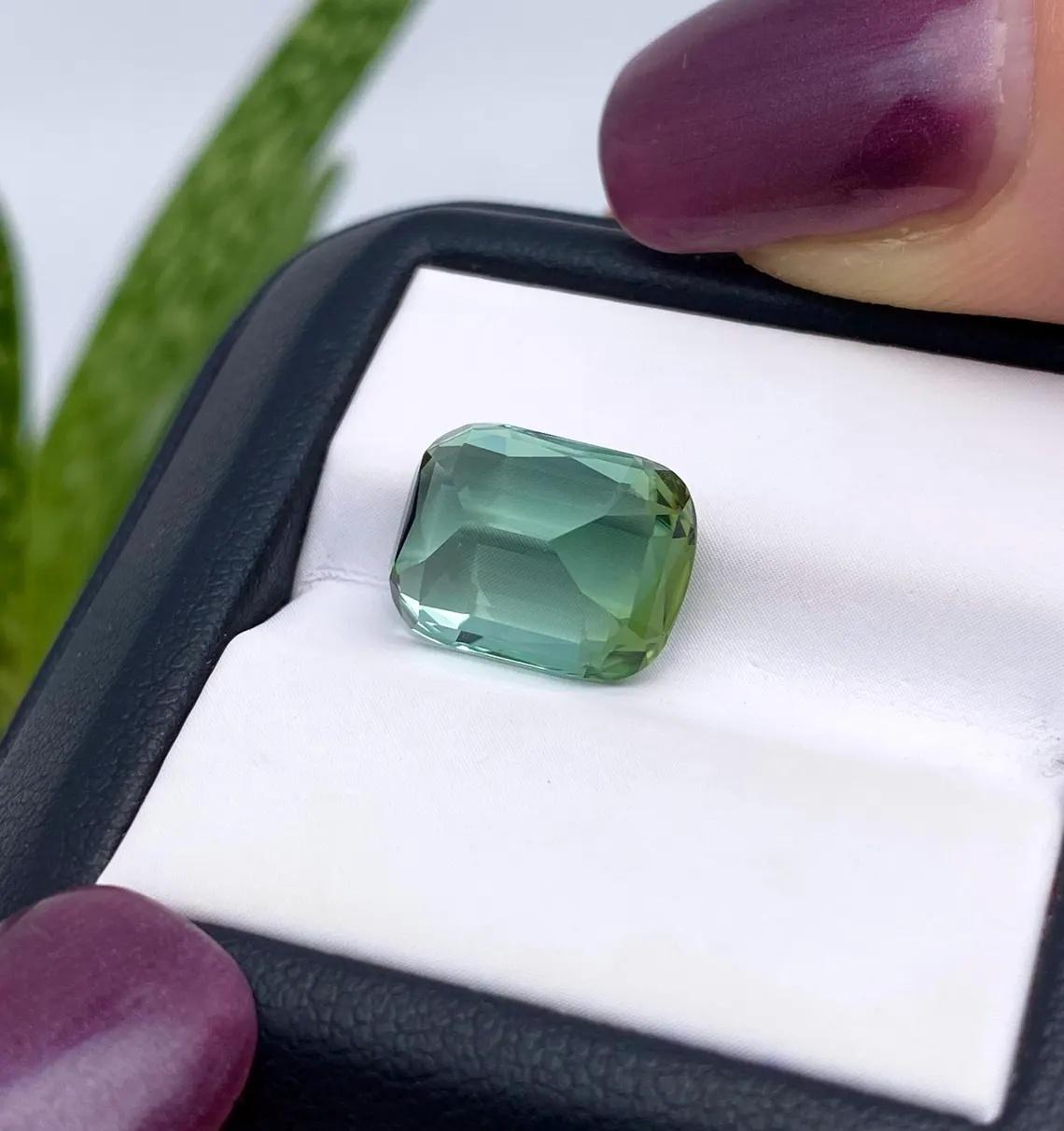GFCO Certified 6.29ct Natural Tourmaline gemstone, Cushion cut, Congo For Sale 1