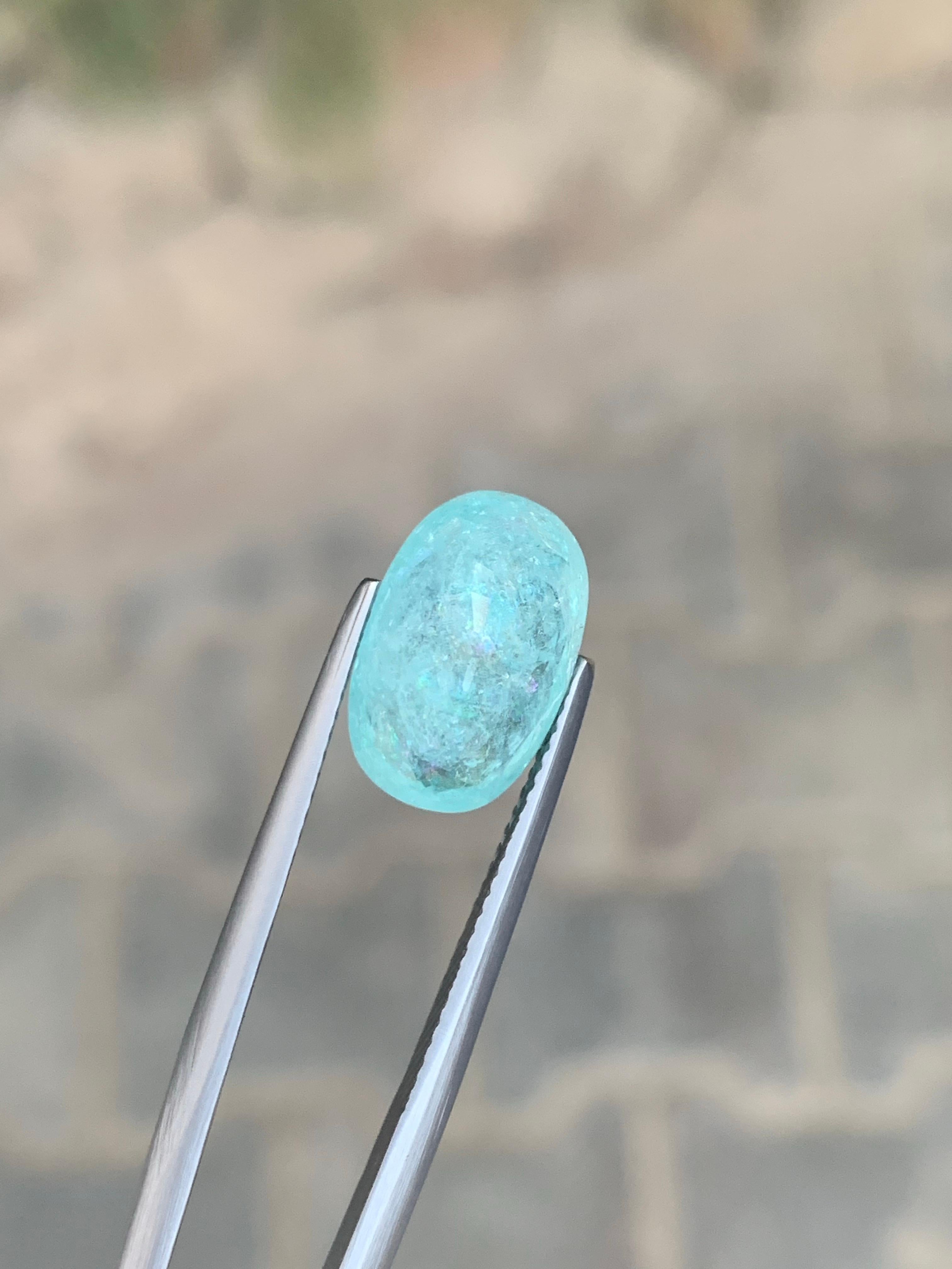 Taglio ovale Gemma naturale sfusa di forma ovale di tormalina Paraiba certificata GFCO da 6,45 carati in vendita