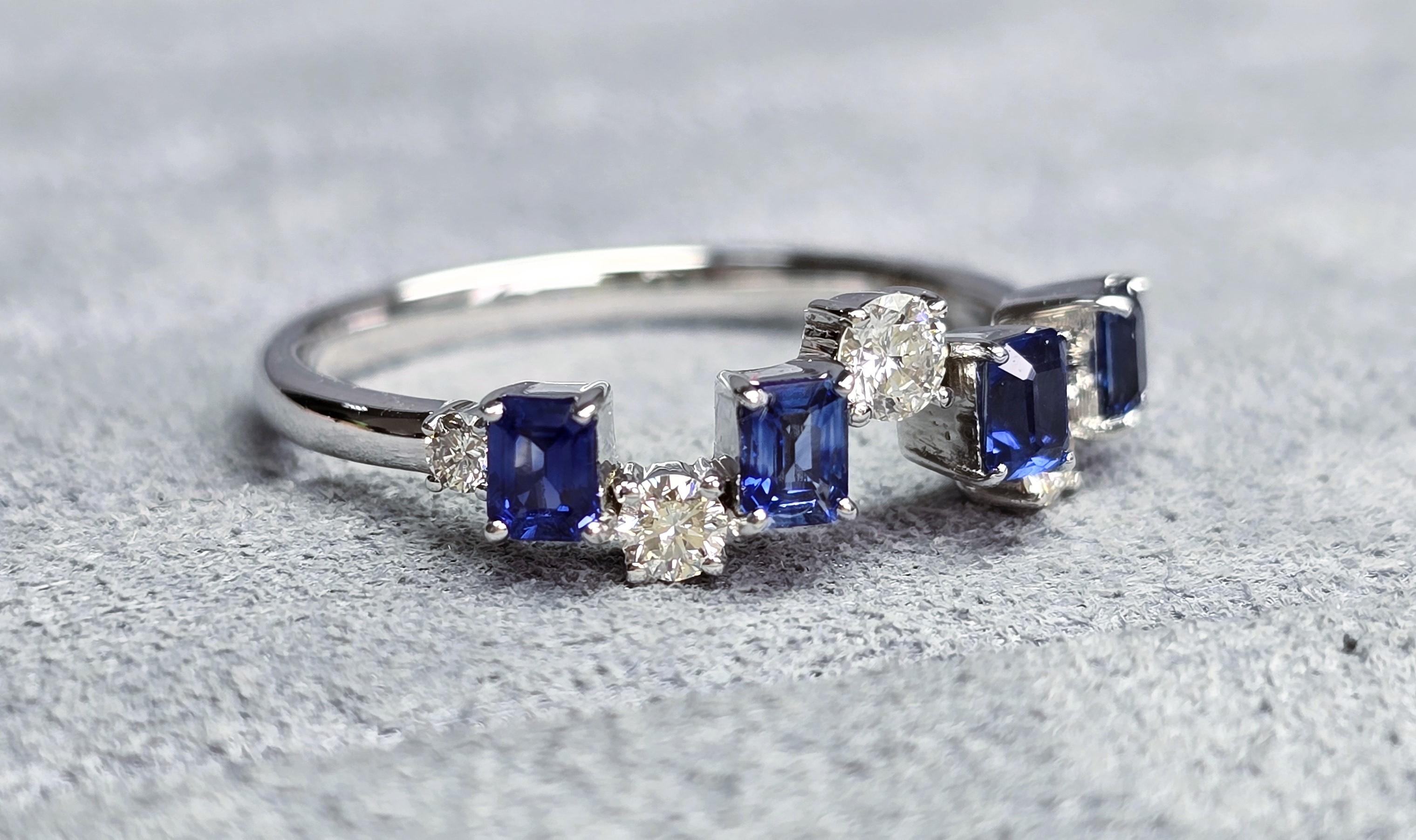 Anello con zaffiro di Ceylon certificato GFCO in vendita 6