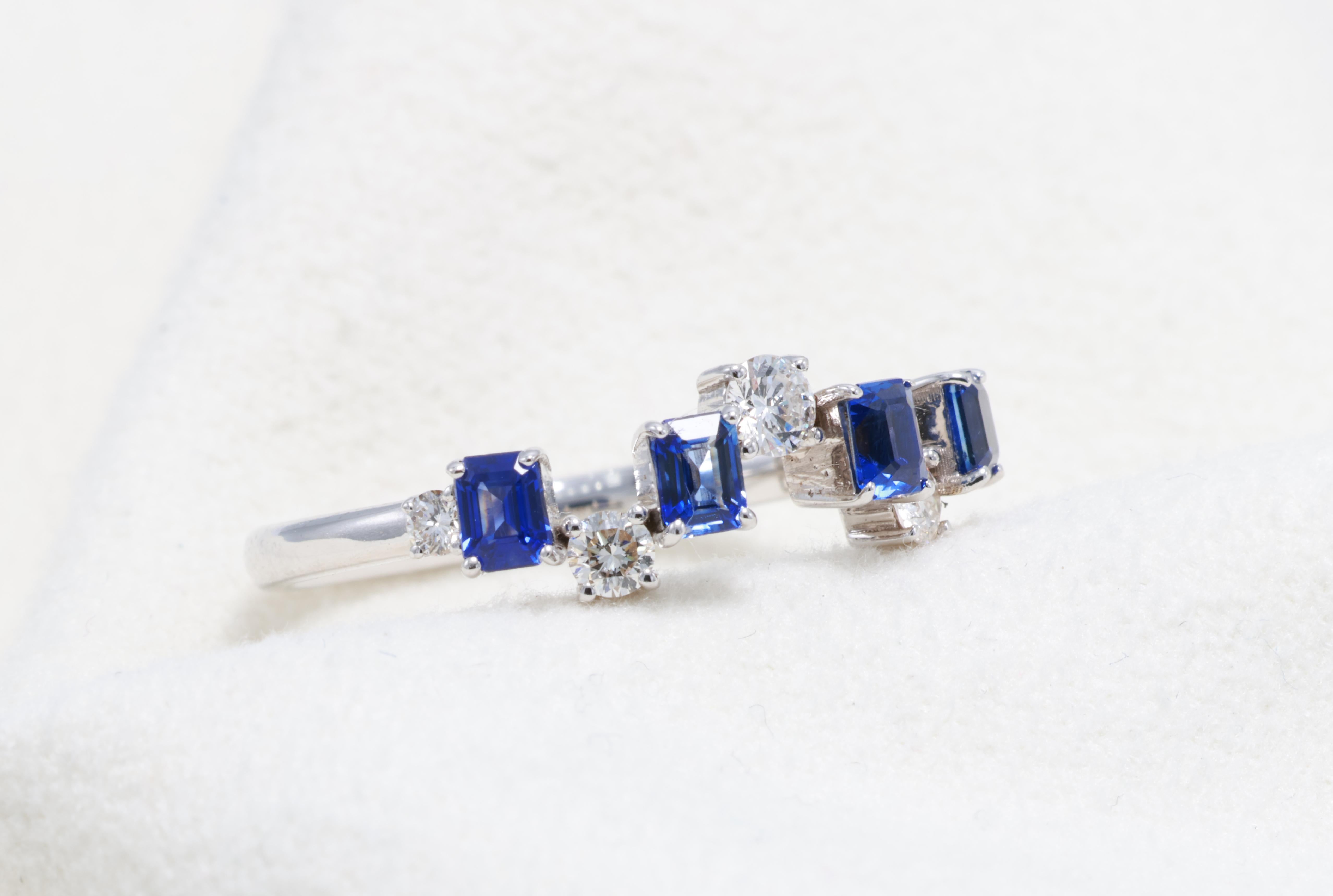 Anello con zaffiro di Ceylon certificato GFCO in vendita 8
