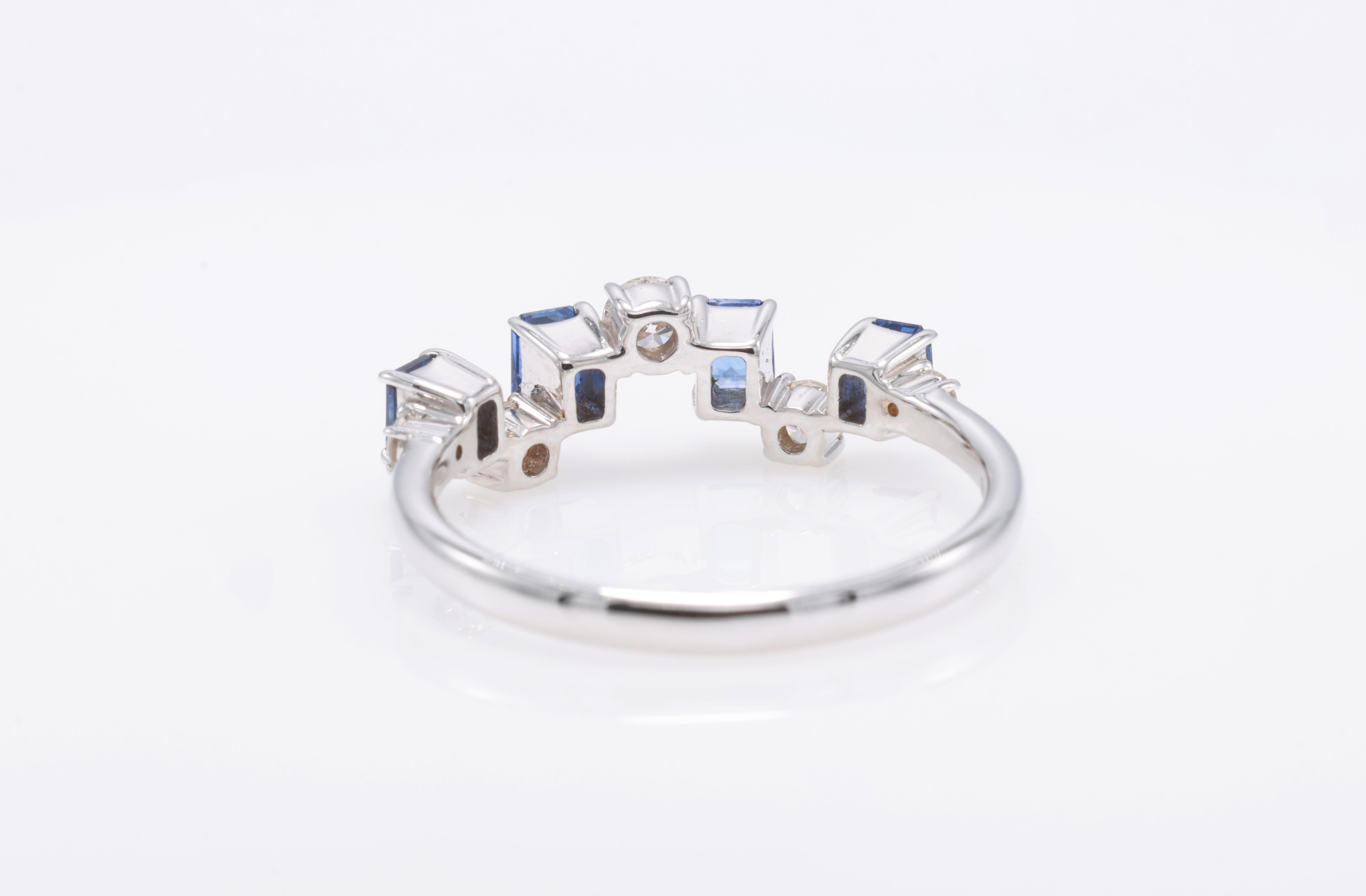 Anello con zaffiro di Ceylon certificato GFCO in vendita 10
