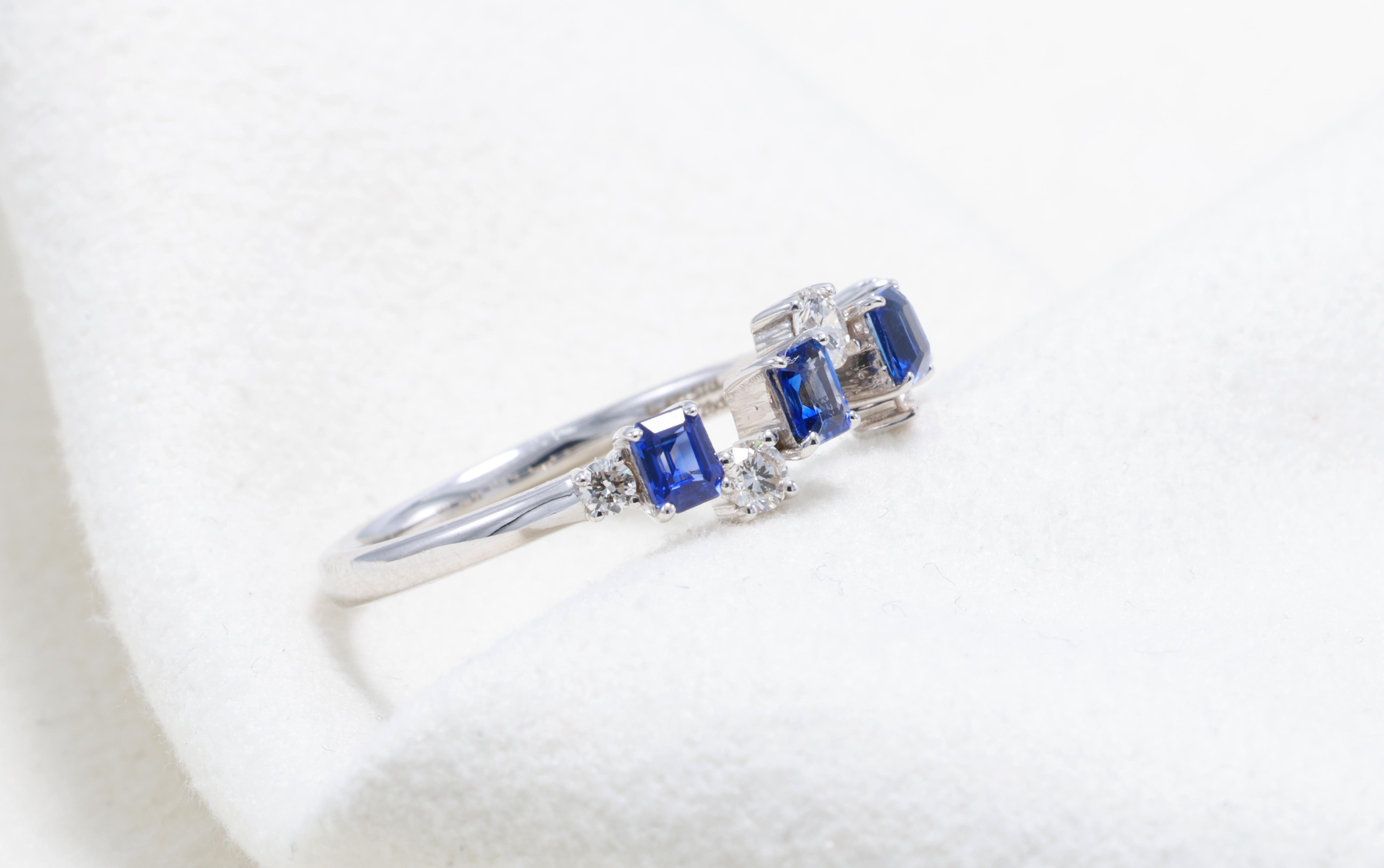 Anello con zaffiro di Ceylon certificato GFCO in vendita 13