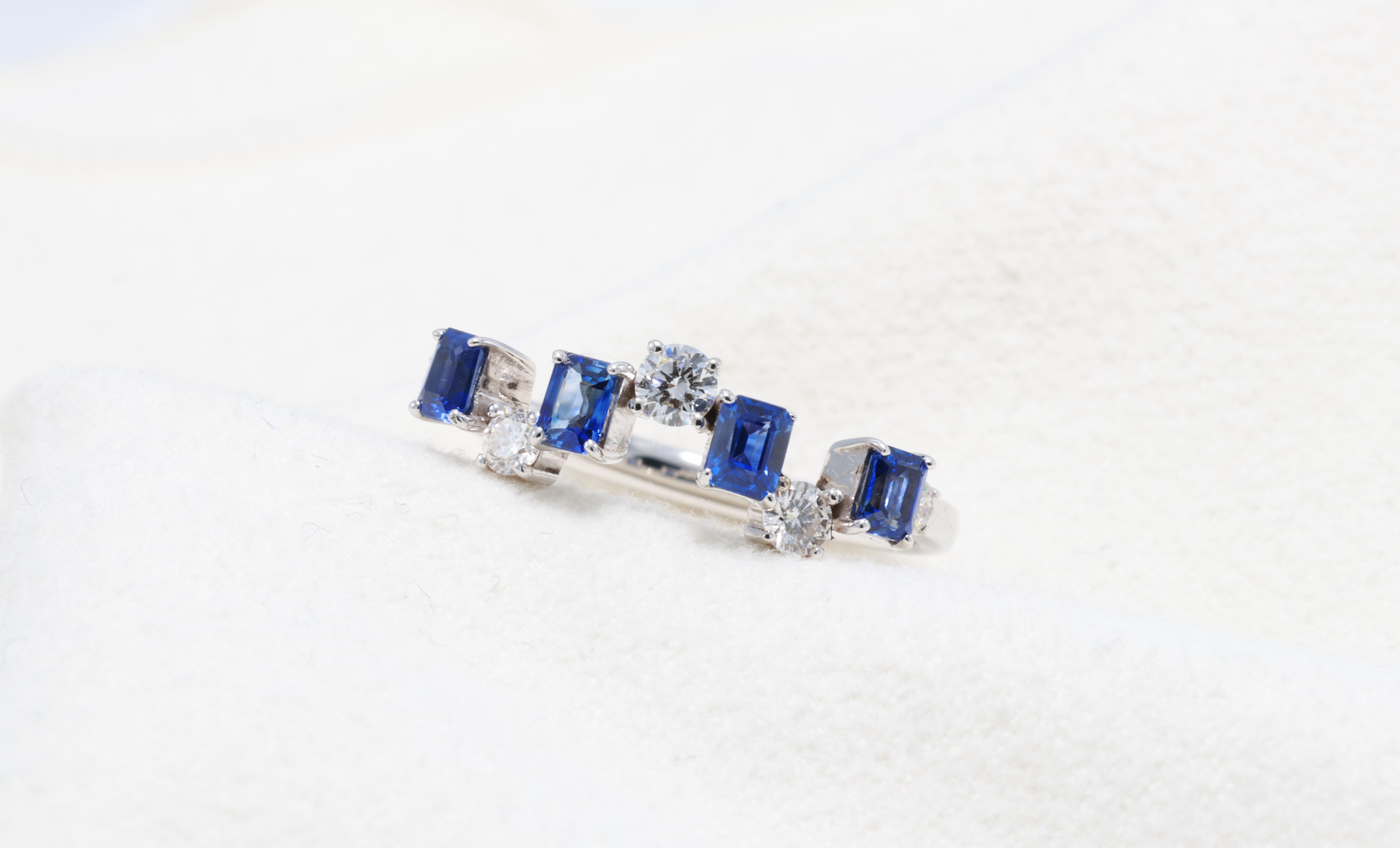 Anello con zaffiro di Ceylon certificato GFCO in vendita 14