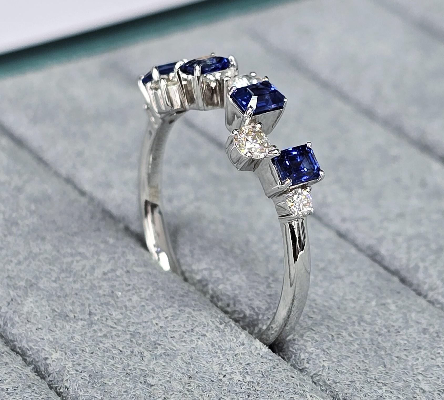 Anello con zaffiro di Ceylon certificato GFCO in vendita 1
