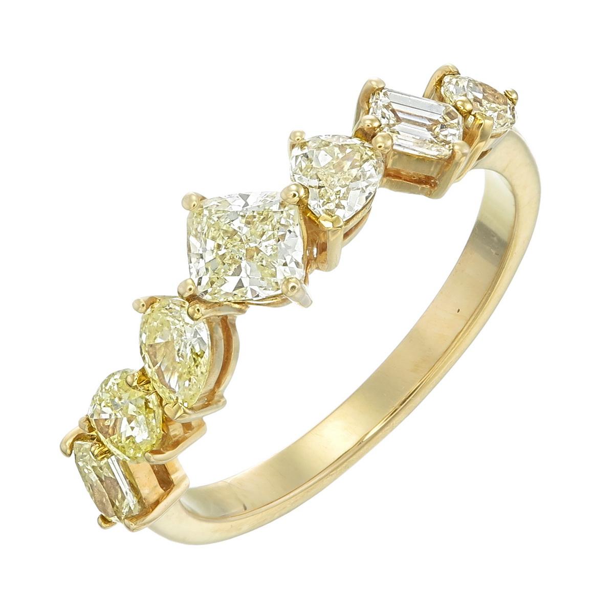 Taille mixte Bague fantaisie jaune certifiée GFCO, pureté VVS-VS en vente