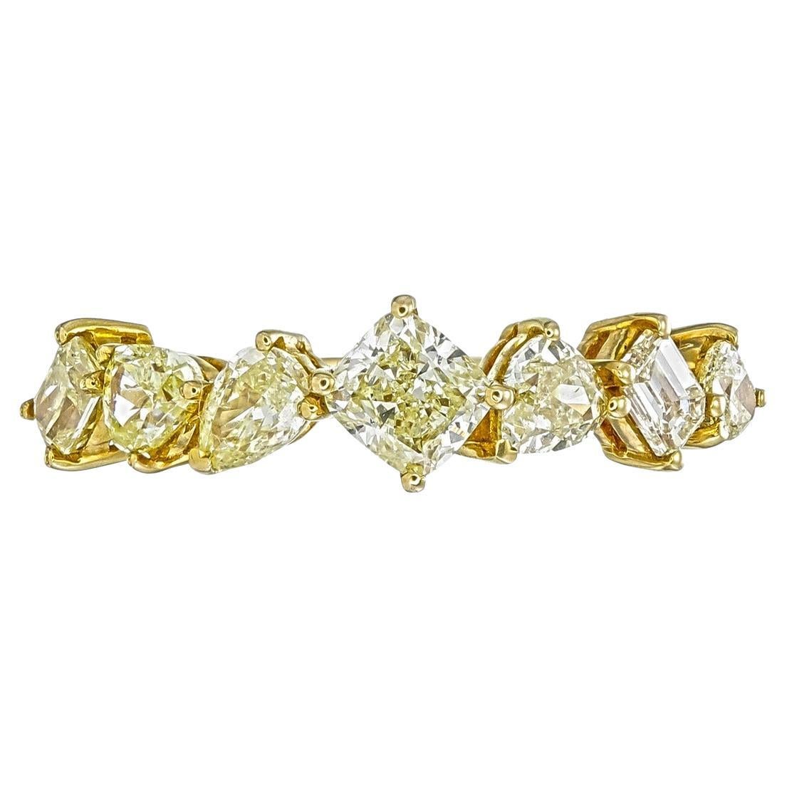 GFCO Certified Fancy Yellow VVS-VS Clarity Diamond Ring
