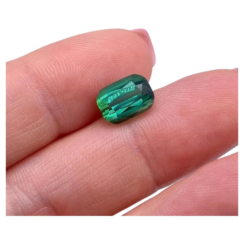 Gemma nazionale certificata GFCO 3,81ct Lagoon Tourmaline, ottagono, Afghanistan