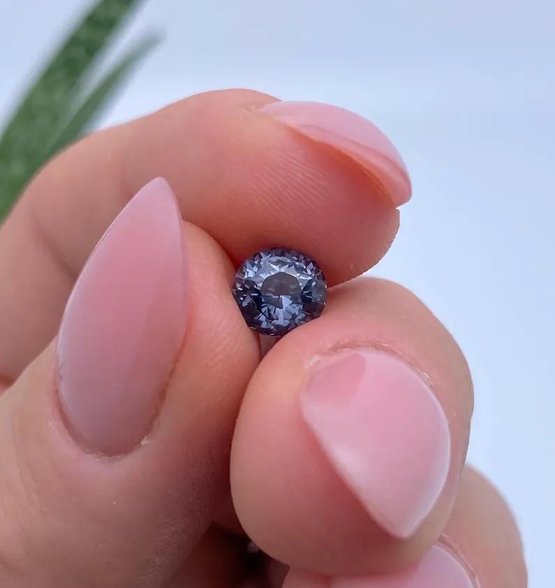 Brilliant Cut GFCO Certified Natural 1.47Ct Violet Spinel gemstone, Brilliant cut, Tanzania