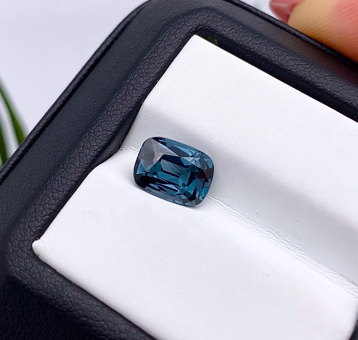 Cushion Cut GFCO Certified Natural 2.40Ct Blue Cobalt Spinel gemstone,  Origin Tanzania. For Sale