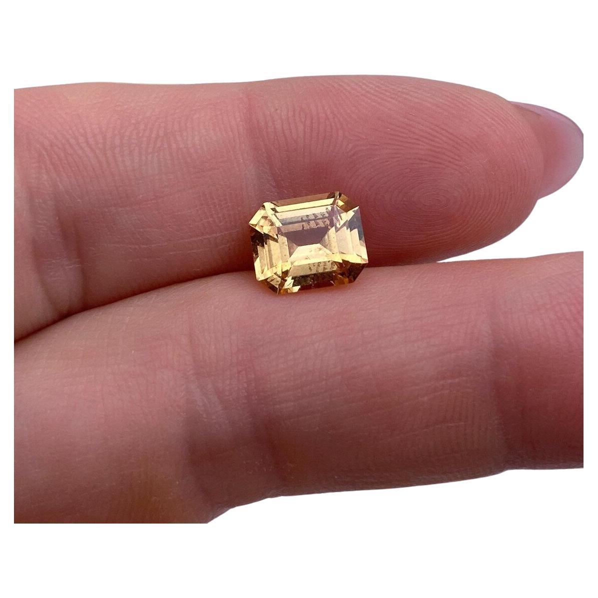 GFCO certified Natural 2.92ct Hessonite Garnet gemstone, Octagon cut. Tanzania.