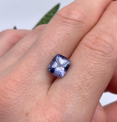 GFCO Certified Natural 4.02Ct Violet Spinel gemstone, Cushion cut, Tanzania