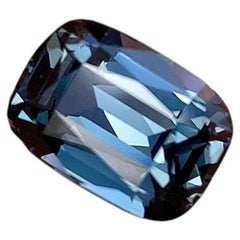 GFCO Certified Natural 4.21 Ct., Blue Spinel gemstone, cushion cut, Tanzania