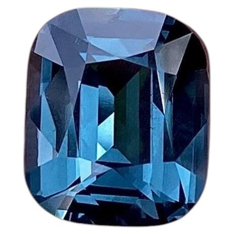 GFCO Certified Natural 7.06Ct. Blue Cobalt Spinel gemstone, Cushion, Tanzania