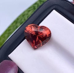 GFCO certified Natural 8.44Ct Tourmaline gemstone, Heart cut, Nigeria