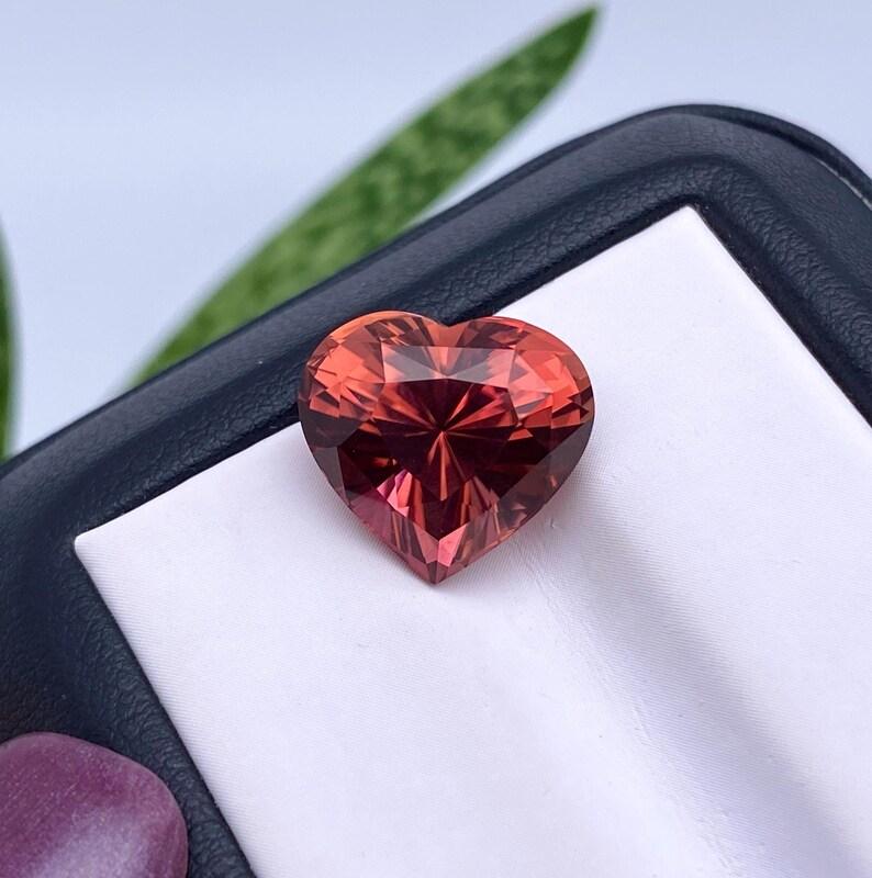 Heart Cut GFCO certified Natural 8.44Ct Tourmaline gemstone, Heart cut, Nigeria For Sale