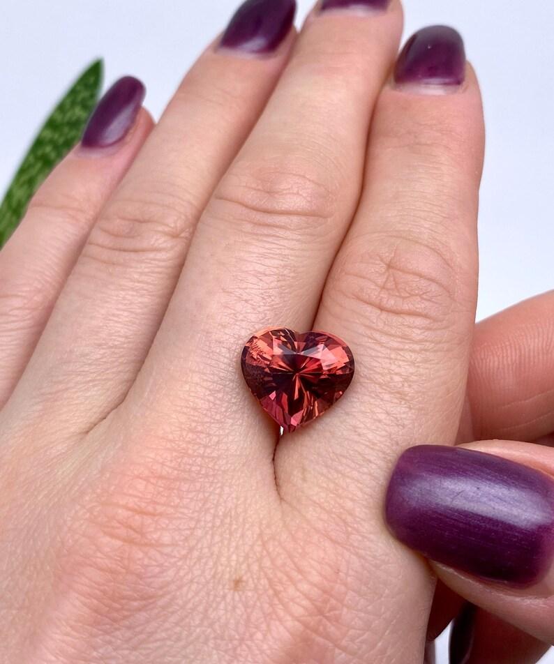 GFCO certified Natural 8.44Ct Tourmaline gemstone, Heart cut, Nigeria For Sale 1