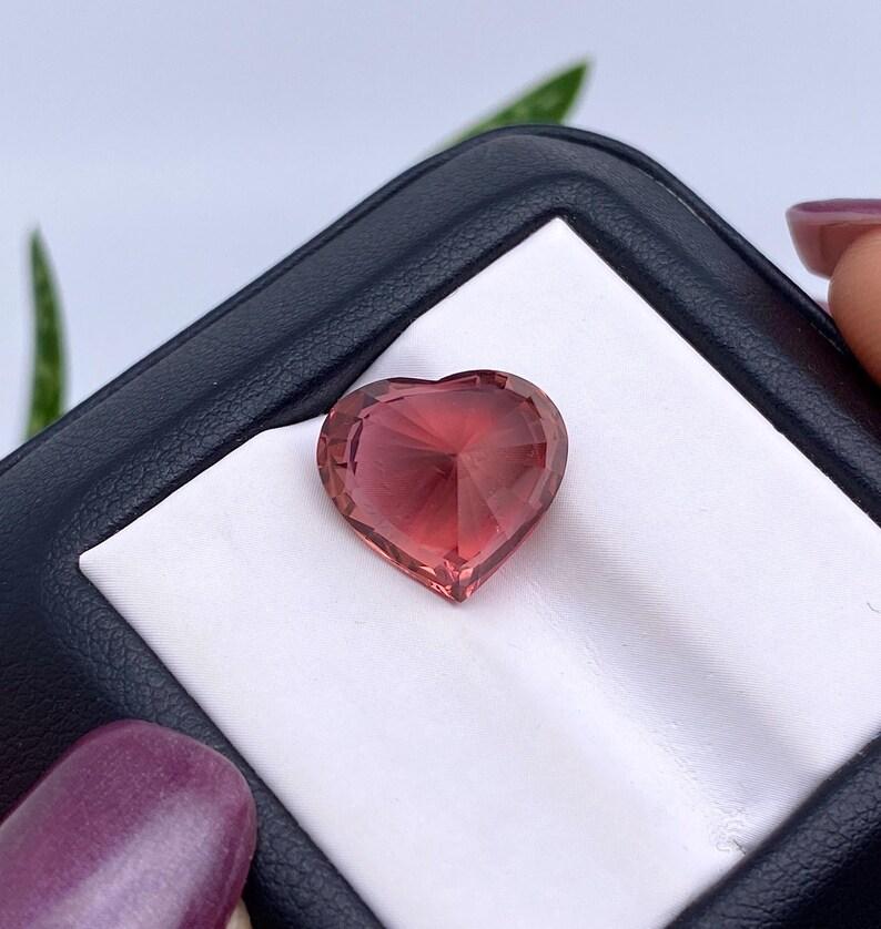 GFCO certified Natural 8.44Ct Tourmaline gemstone, Heart cut, Nigeria For Sale 2
