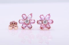 GFCO Certified Pink Sapphire Earring
