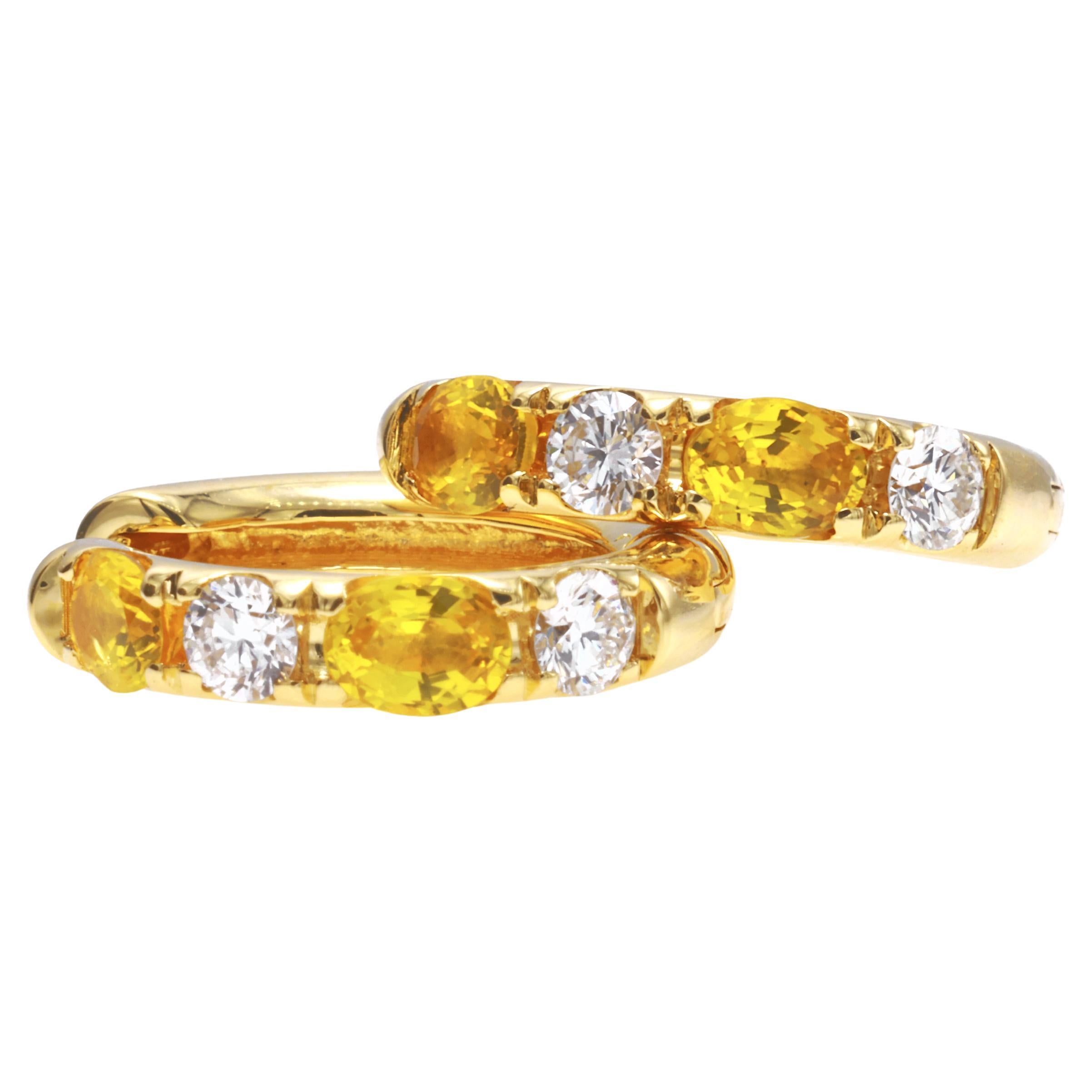 GFCO Certified Yellow Sapphire Earrings
