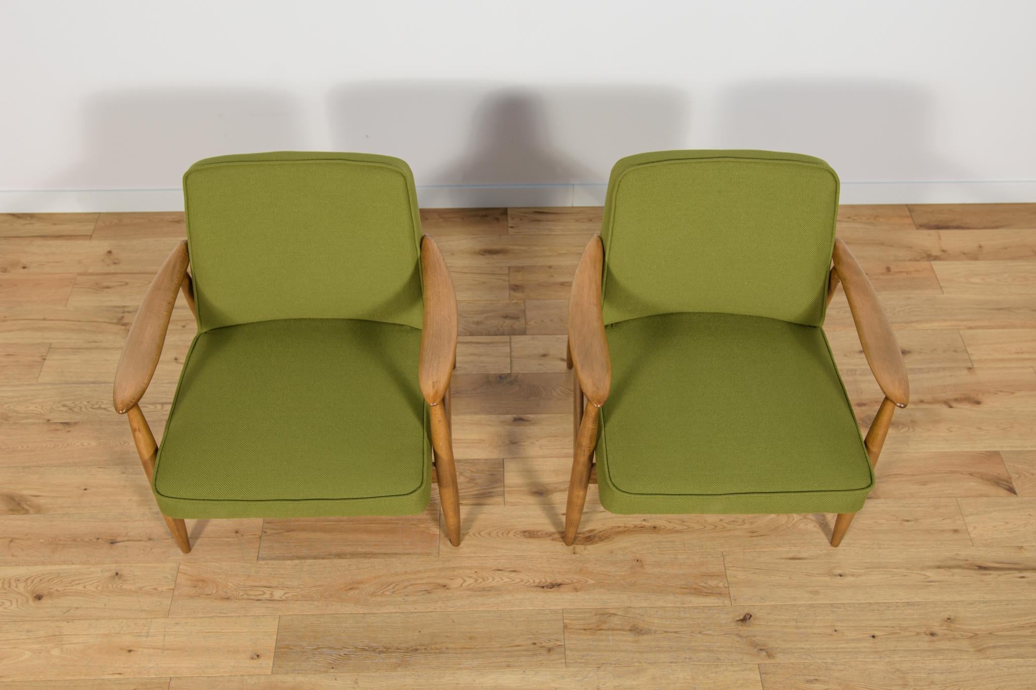 GFM-87 Sillones de Juliusz Kedziorek para Gościcińskie Furniture 1960s, Polonia. Moderno de mediados de siglo en venta