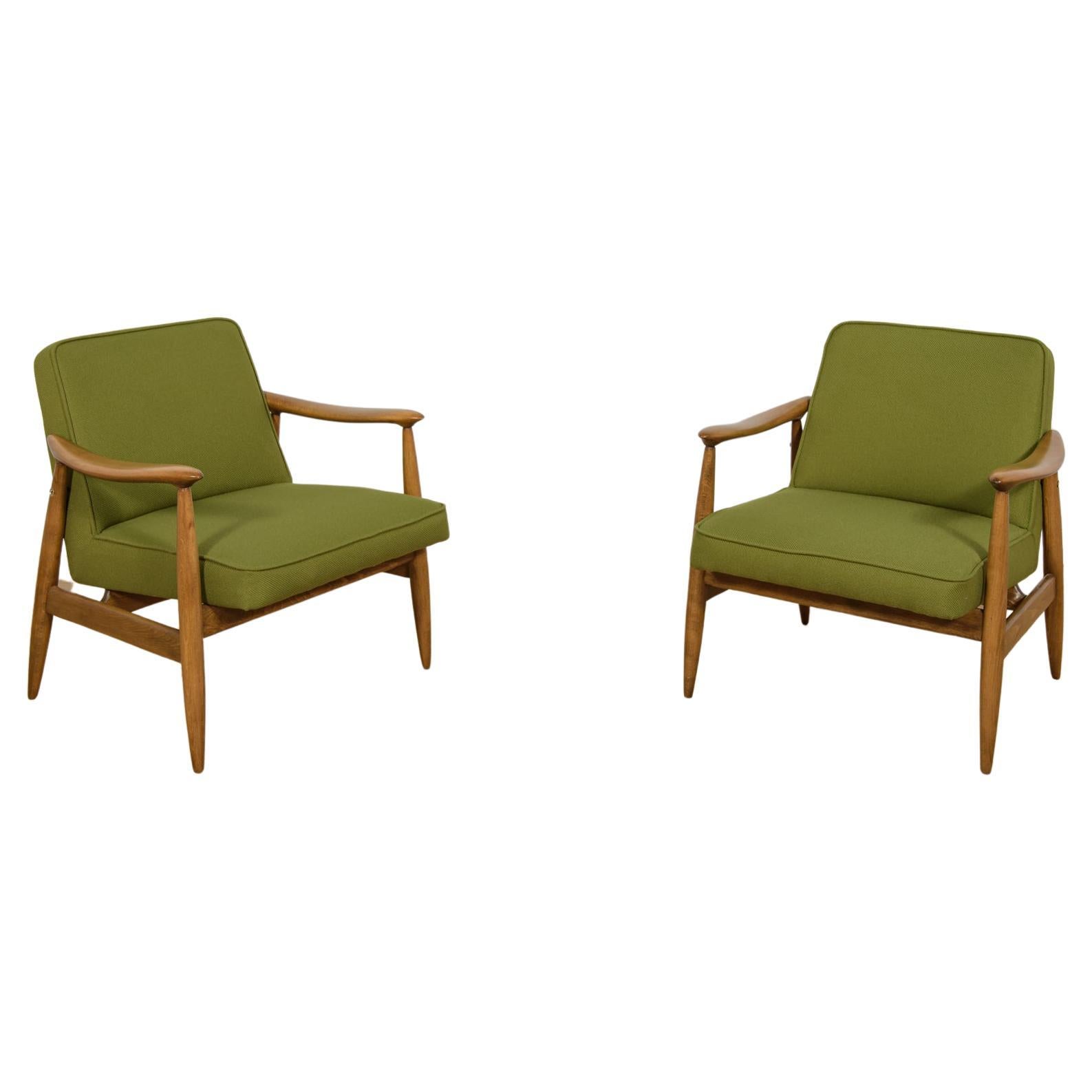 GFM-87 Sillones de Juliusz Kedziorek para Gościcińskie Furniture 1960s, Polonia. en venta