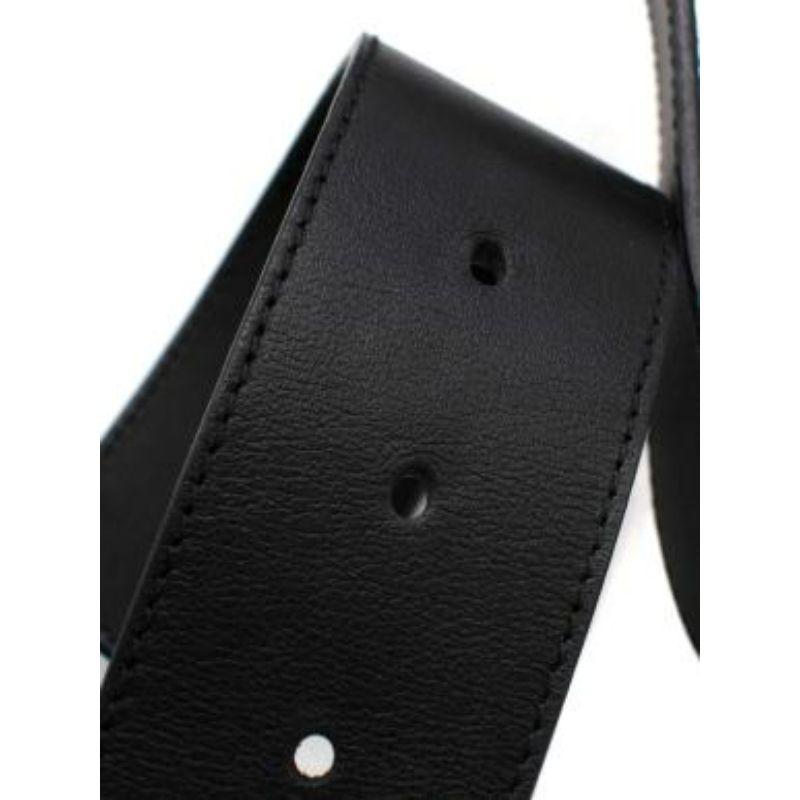 GG logo black leather belt - Size 80 For Sale 3