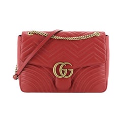 GG Marmont Flap Bag Matelasse Leather Large