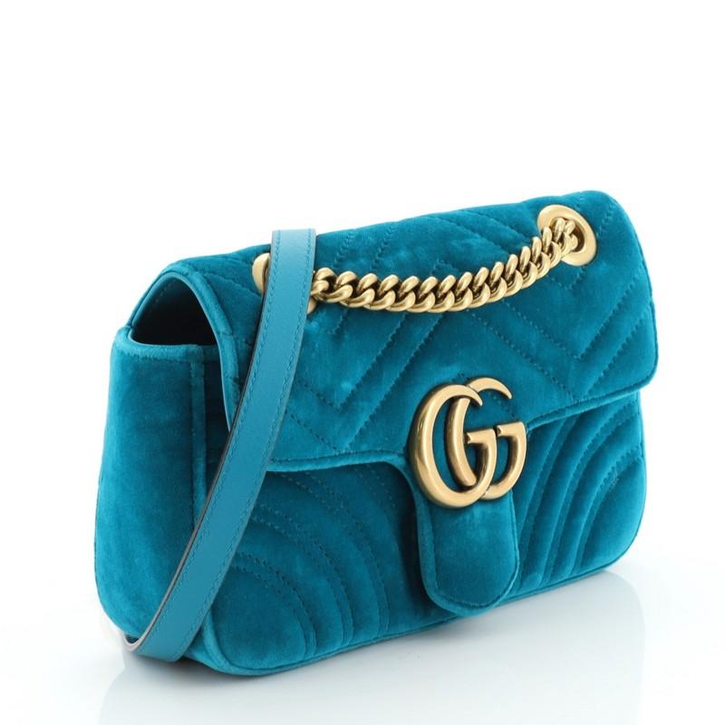 velvet blue gucci bag