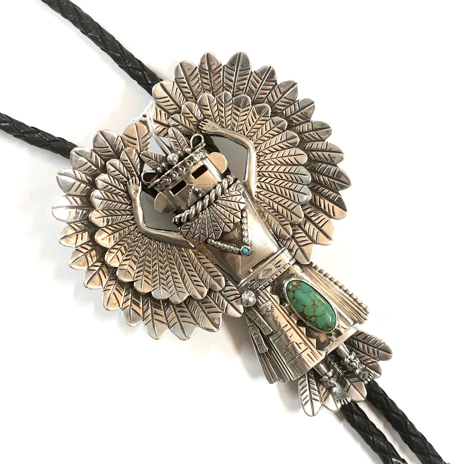 G.G. Navajo Sterling Turquoise Bolo Estate CCBOLO13

G.G. is one of the most prestigious Artisans in the Navajo Tribe.... since the early 80s he became well known among his peers he specialized in the most important motives of art, This American