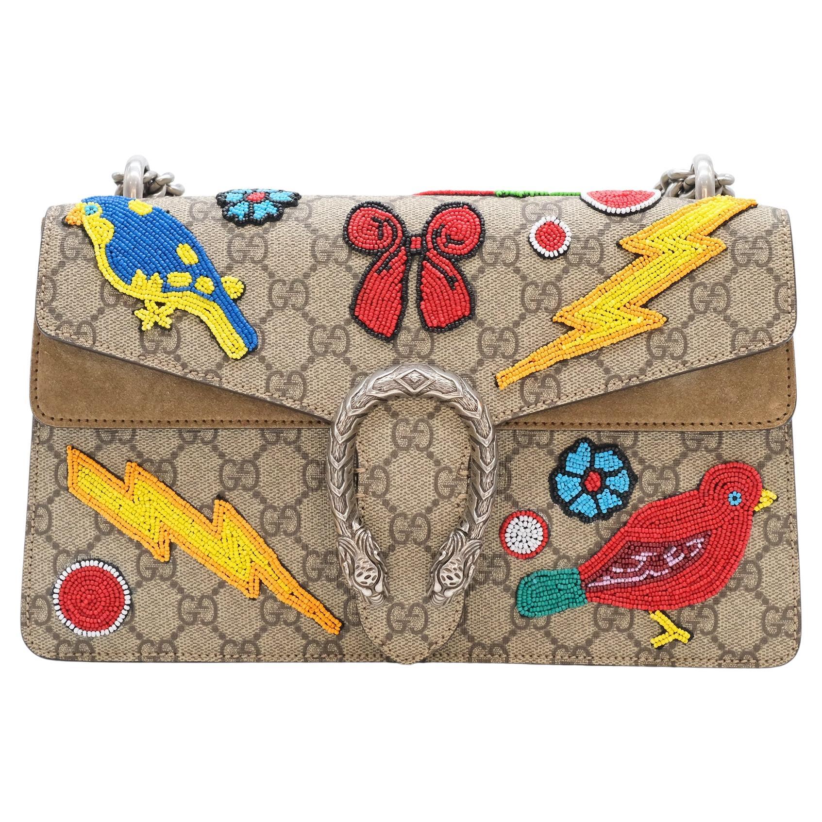 GG Supreme Beaded Dionysus Shoulder Bag - ' 20s For Sale