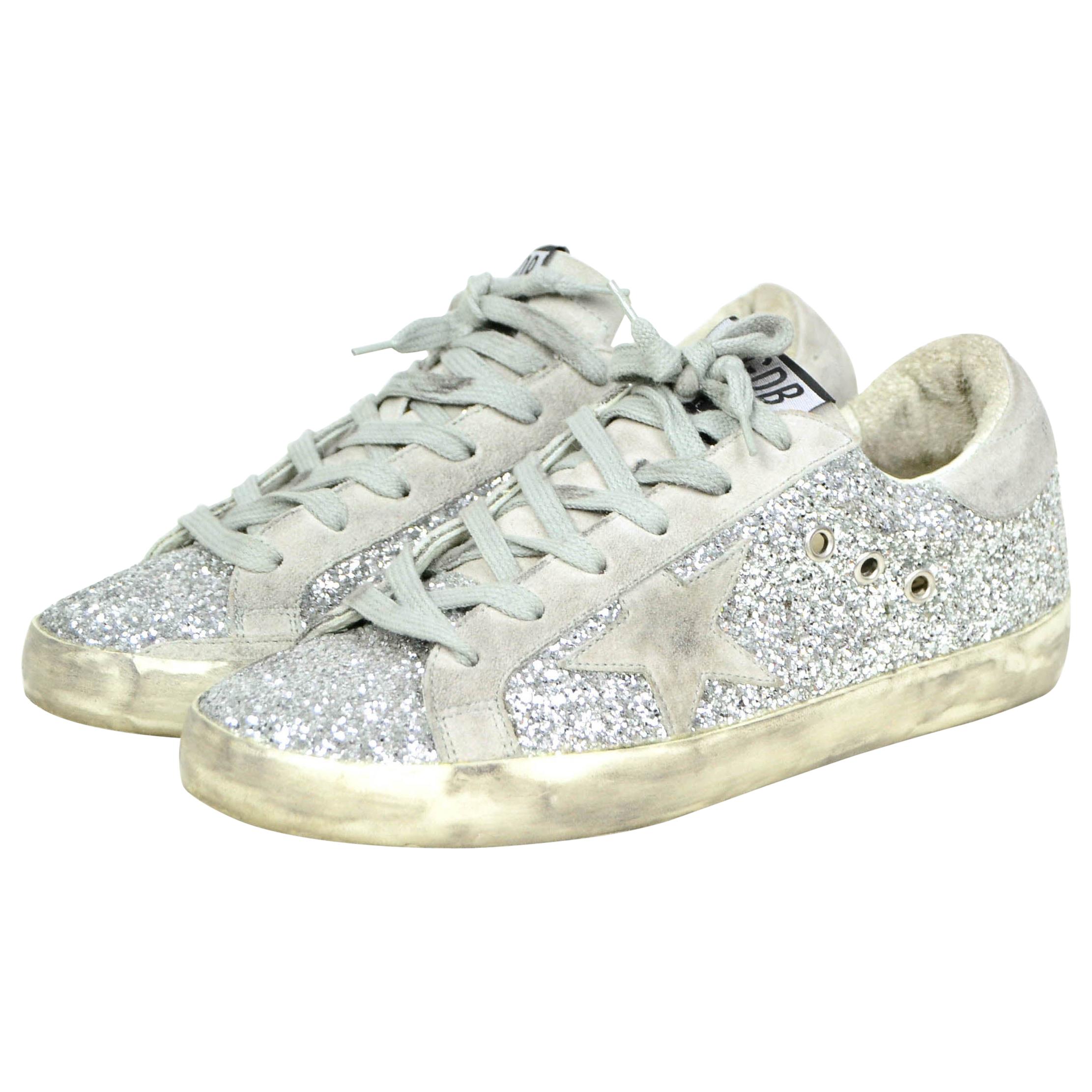 GGDB Golden Goose Deluxe Brand Silver Glitter Superstar Sneakers sz 38 For  Sale at 1stDibs | ggdb sneakers glitter, ggdb shoes sparkle, ggdb silver  glitter