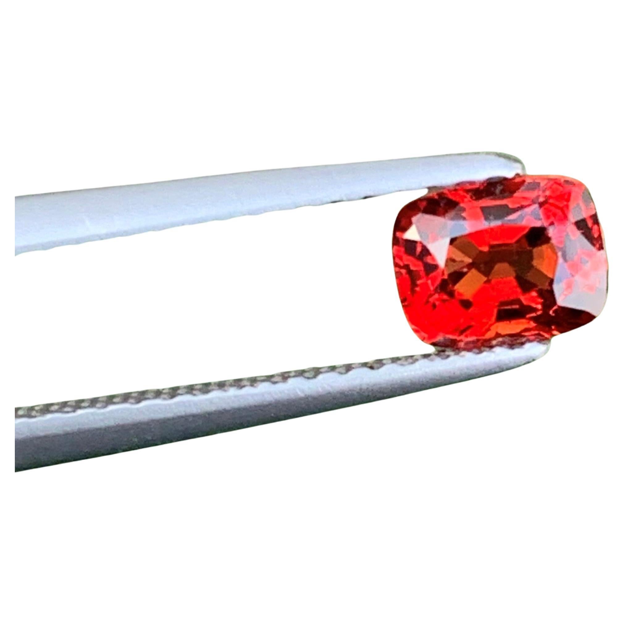 GGI Certified 0.76 Carats Loose Red Spinel from Burma, Faceted Burmese Spinel For Sale