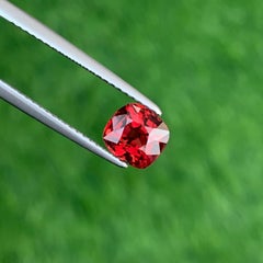 GGI Certified 1.05 Carat Faceted Red Spinel From Myanmar, Loose Burmese Spinel