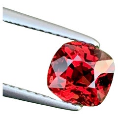 GGI Certified 1.05 Carat Faceted Red Spinel From Myanmar, Loose Burmese Spinel
