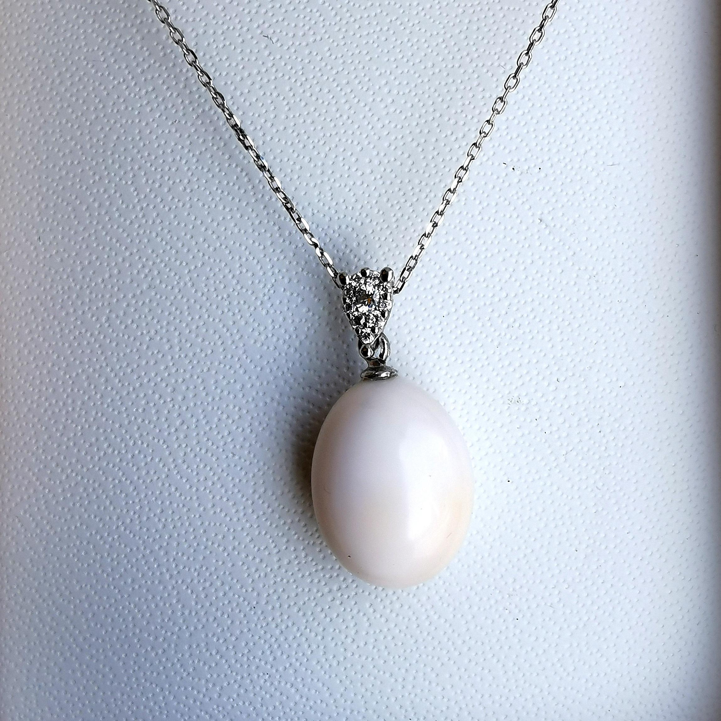 Collier de perles naturelles Cassis certifiées GGTL de 12,66 carats et de diamants en vente 8
