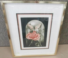 G.H Rothe, "The rose" Mezzotint, Signed & numbered framed