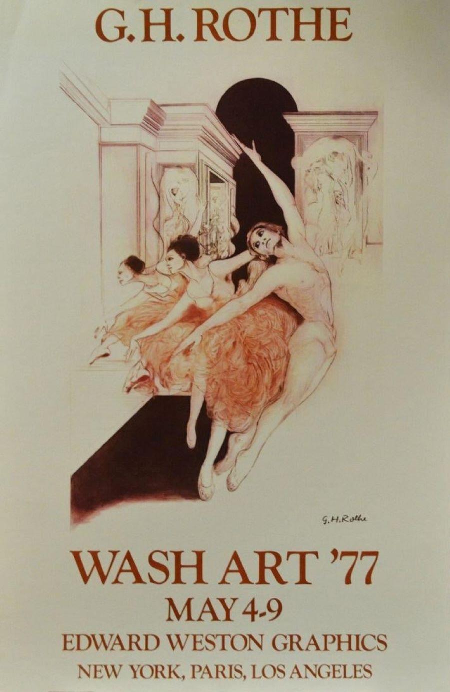 G.H. Rothe Portrait Print - Wash Art '77, May 4-9, Edward Weston Graphics- New York, Paris, Los Angeles