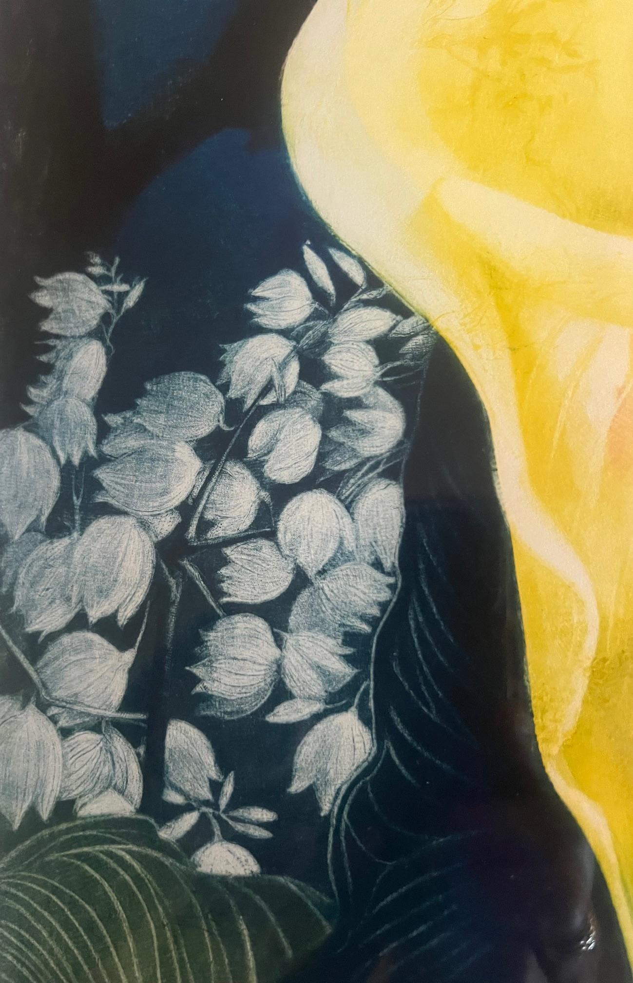 Moderne Signé Mezzotint par G.H. Rothe, intitulé Calalily en vente