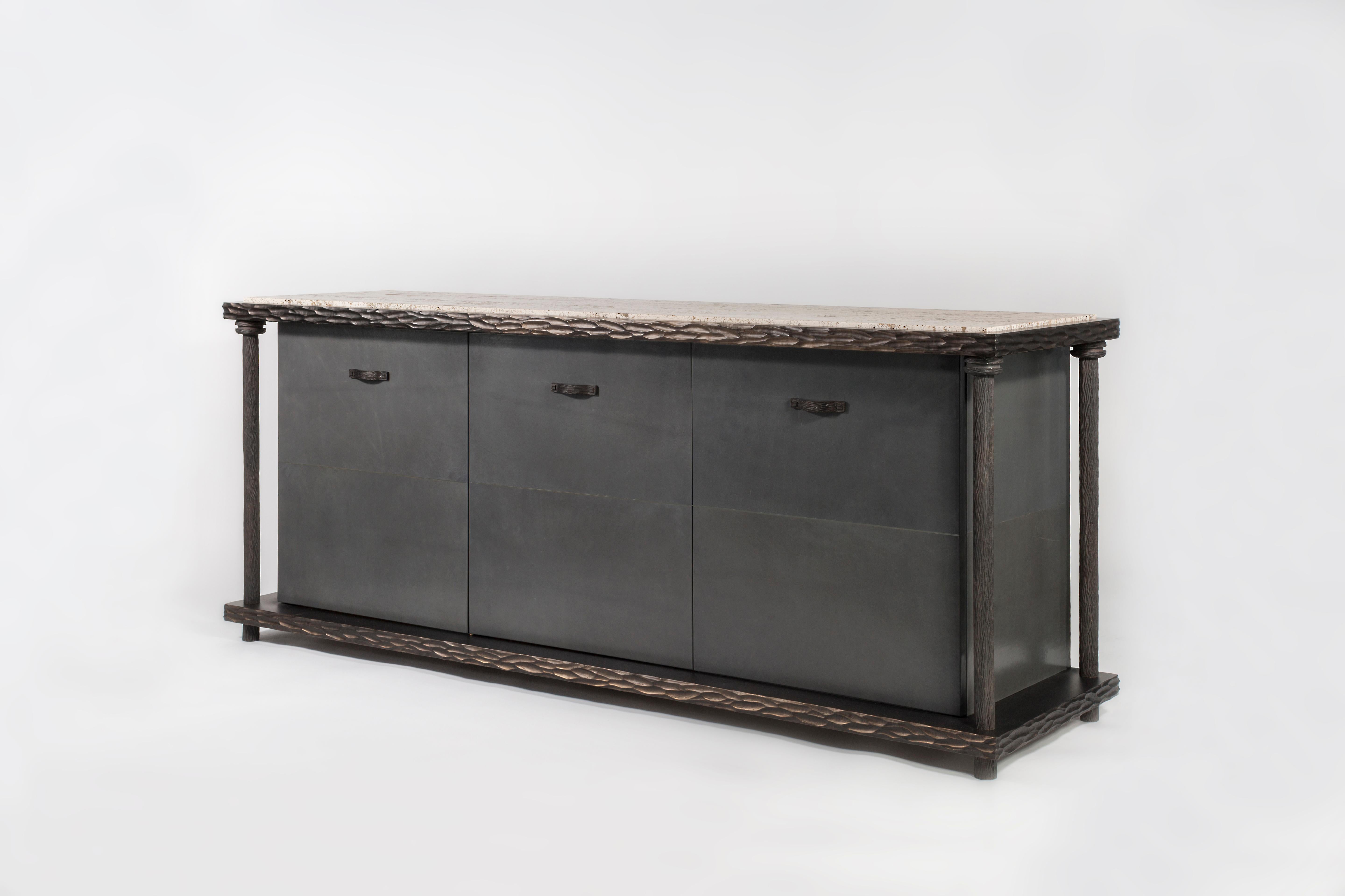 British Ghala Sideboard by Francis Sultana for Marc de Berny For Sale