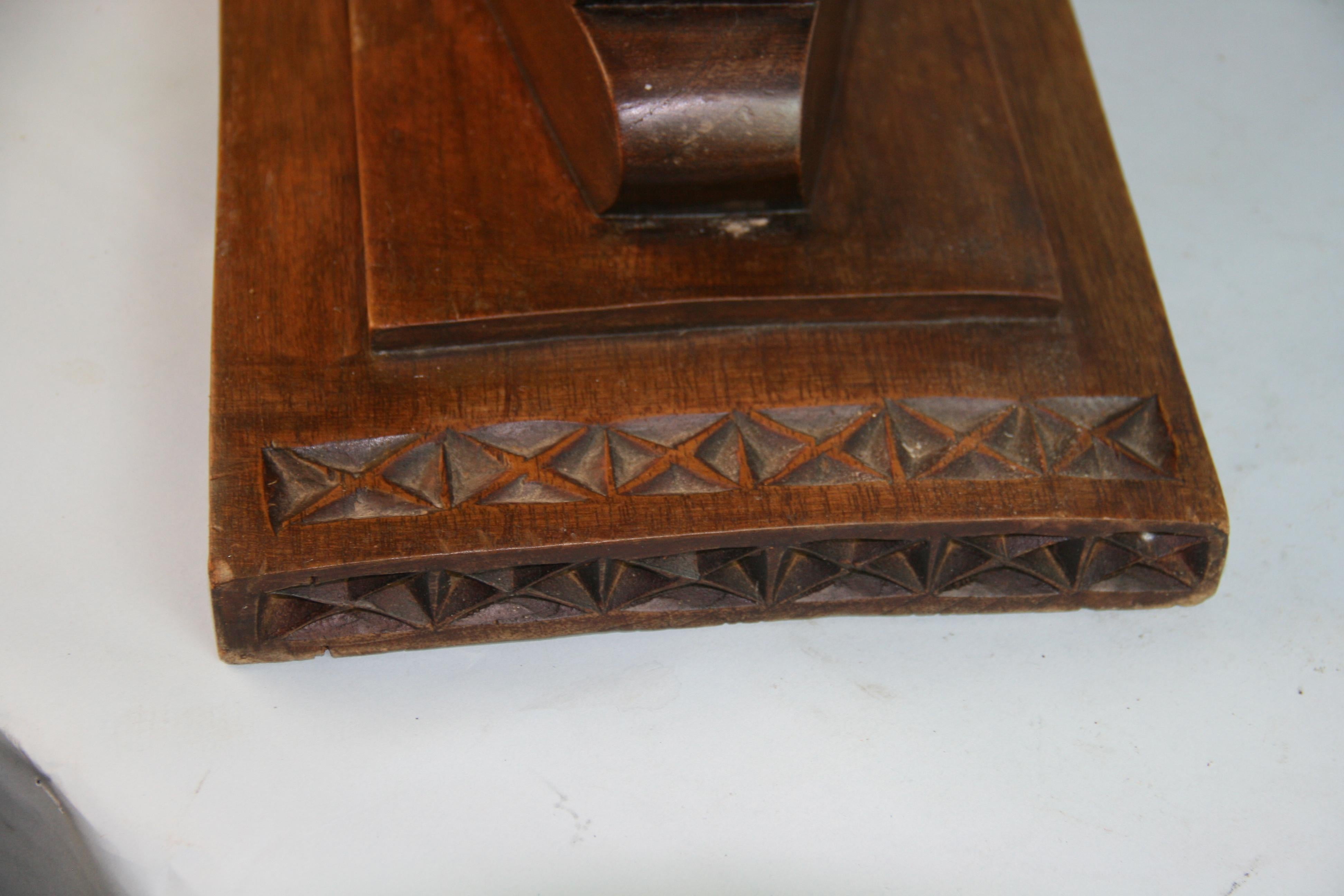 Ghana African Carved Bench 1980's For Sale 5