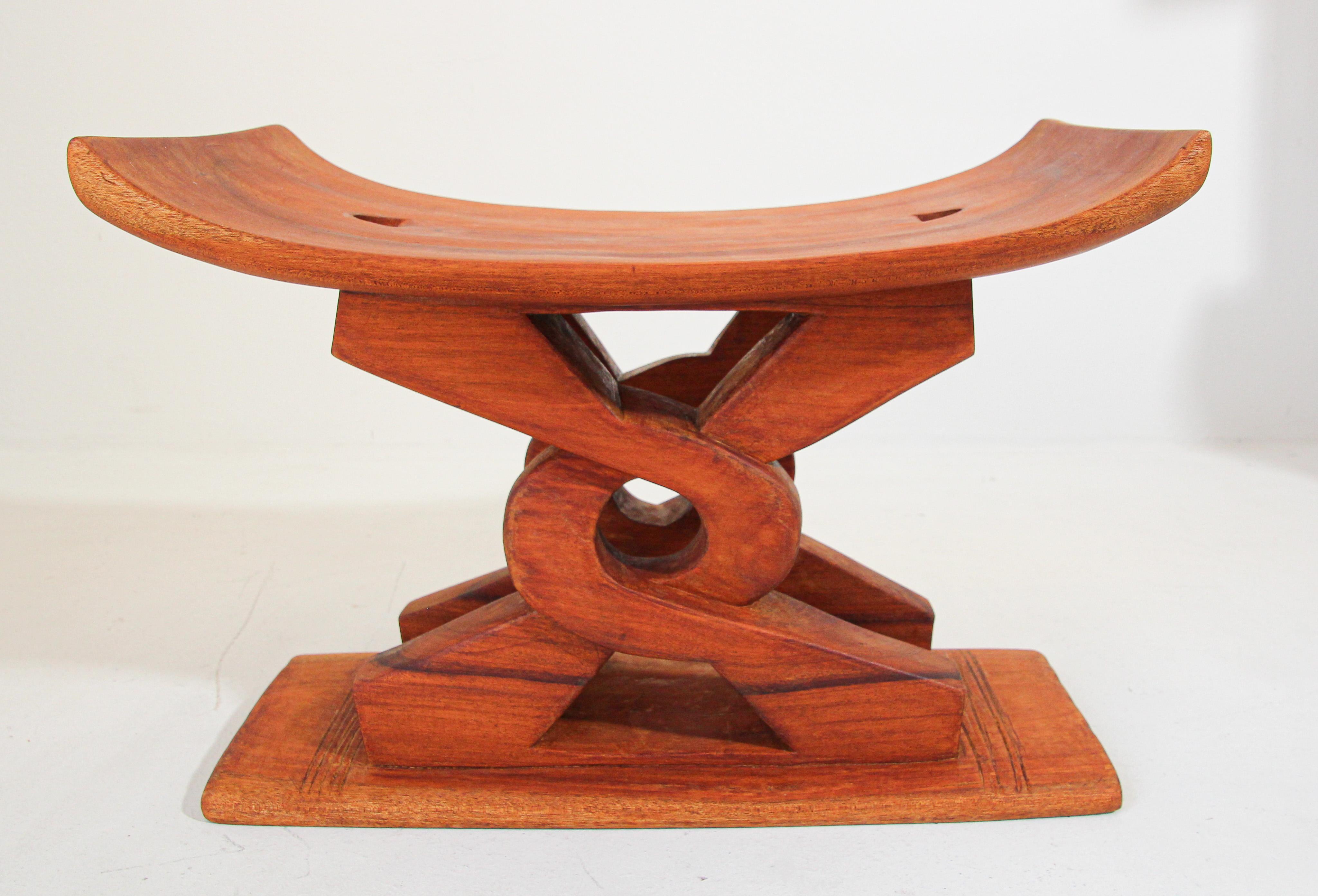 Ghanaian Ashanti 'Wisdom Knot' Stool Africa 7