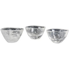 Ghen Bowl, Crystal by Robert Kuo, Hand Carved, Limited Edition