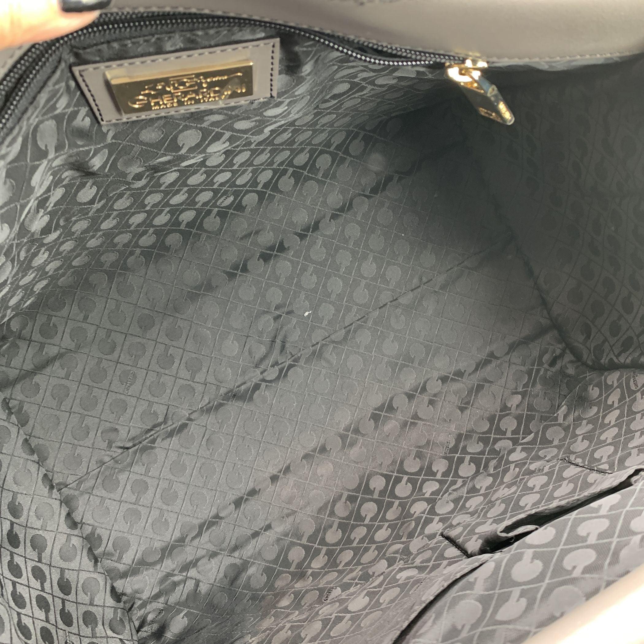 Donna Gherardini 130th Anniversary Grey Borsa a cartella grande in pelle con tracolla