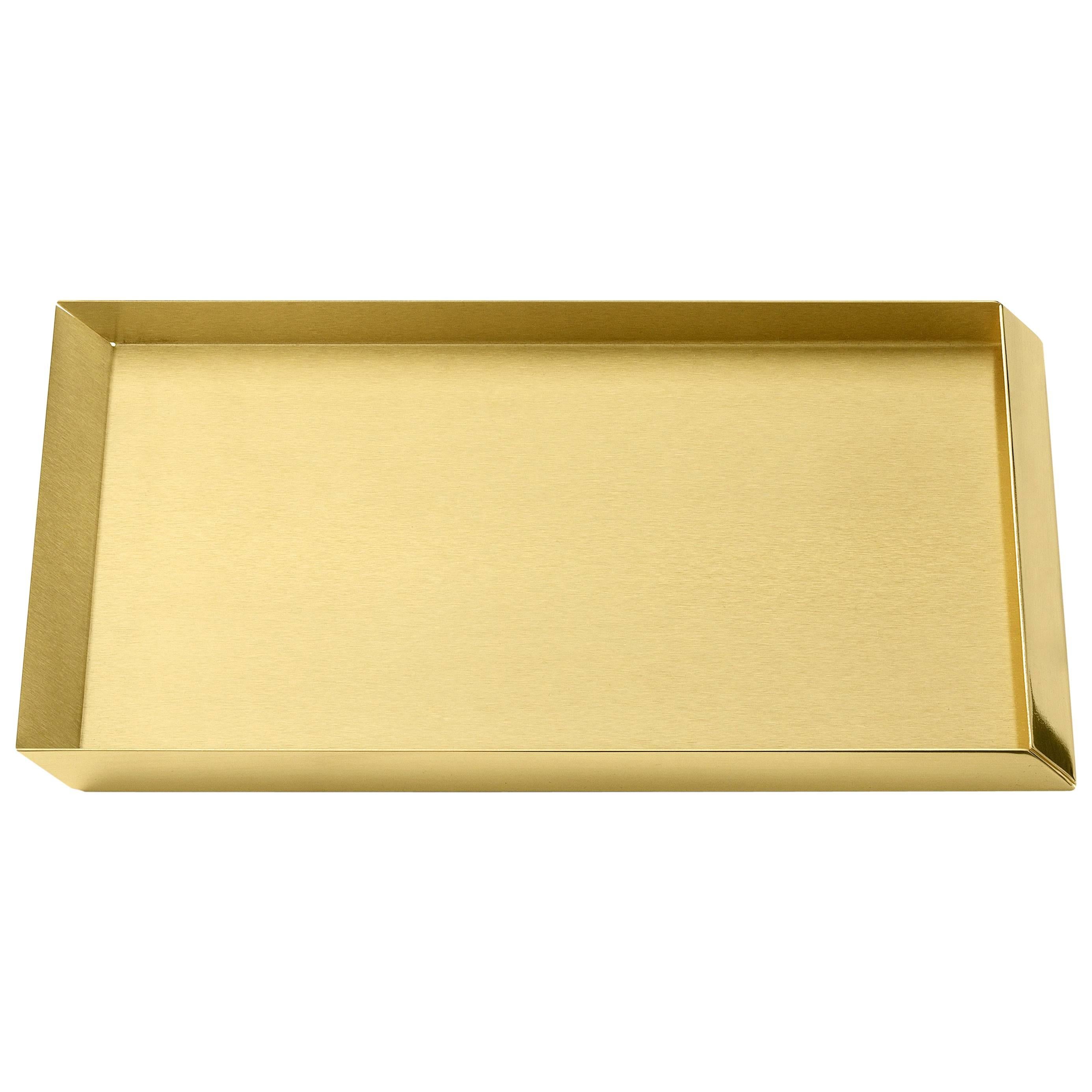 Ghidini 1961 Axonometry A4 Tray in Polished Brass