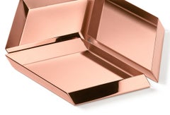 Ghidini 1961 Axonometry Large Cube Tray in Copper by Elisa Giovanni