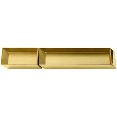 Ghidini 1961 Axonometry Office Set in Brass by Elisa Giovanni